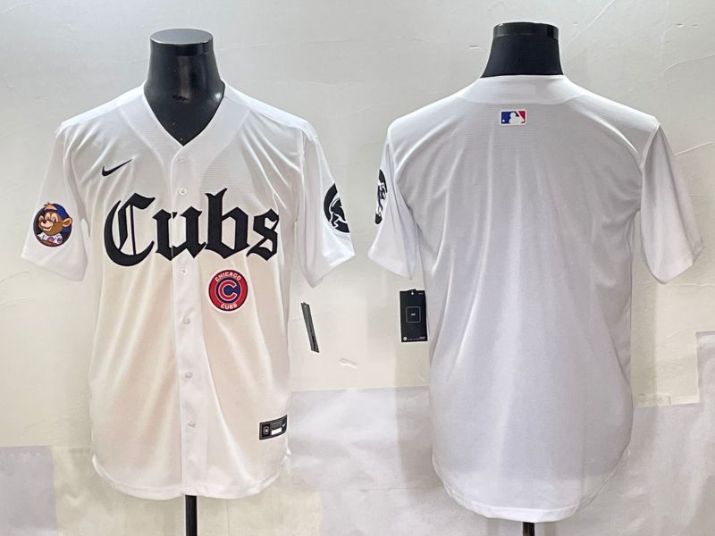 Men 2025 Chicago Cubs Blank White Five generations Joint Name Nike MLB Jersey style 6